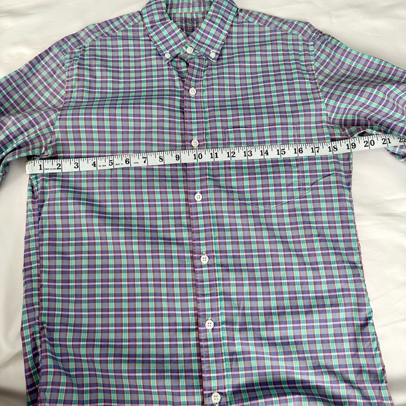 J. Crew Men Light Weight Shirt 100% Cotton Slim Fit Plaid Button Up Size Small - Picture 8 of 9